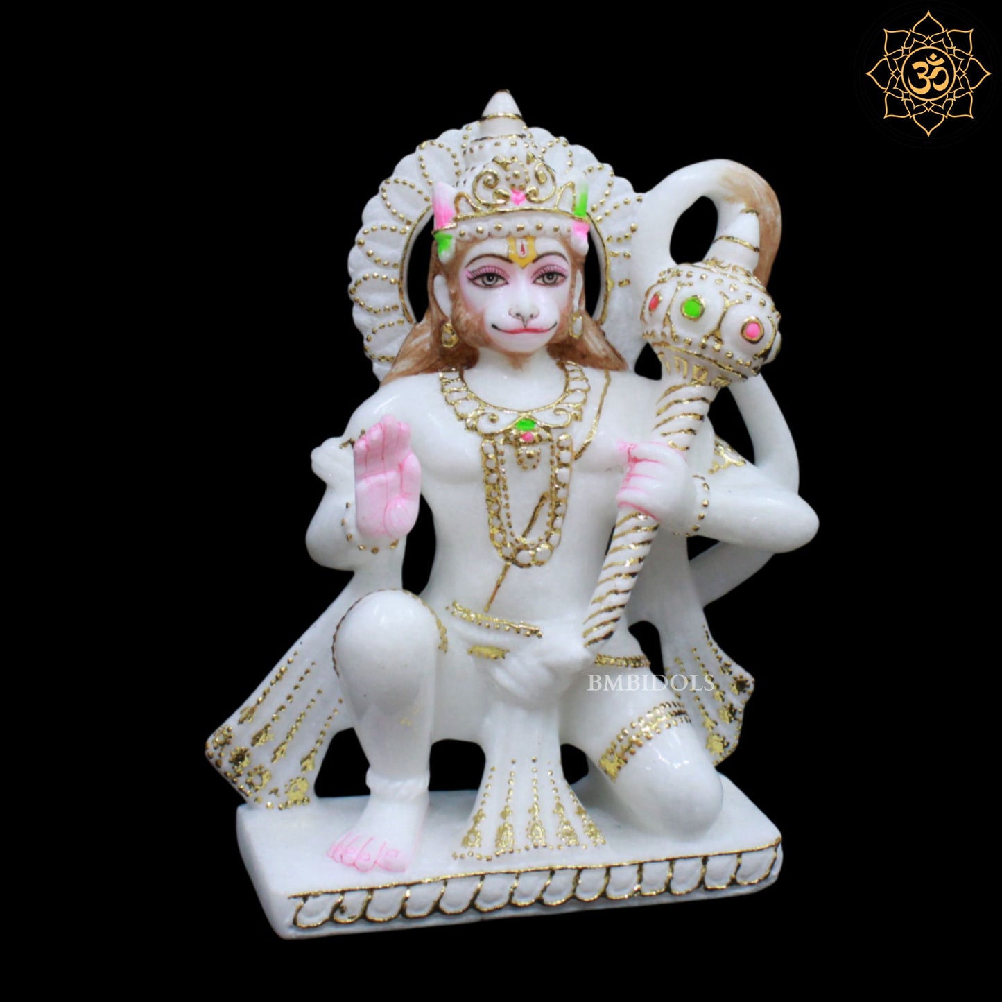 Ashirwad Hanuman Marble Statue in 9inches in Makrana Marble
