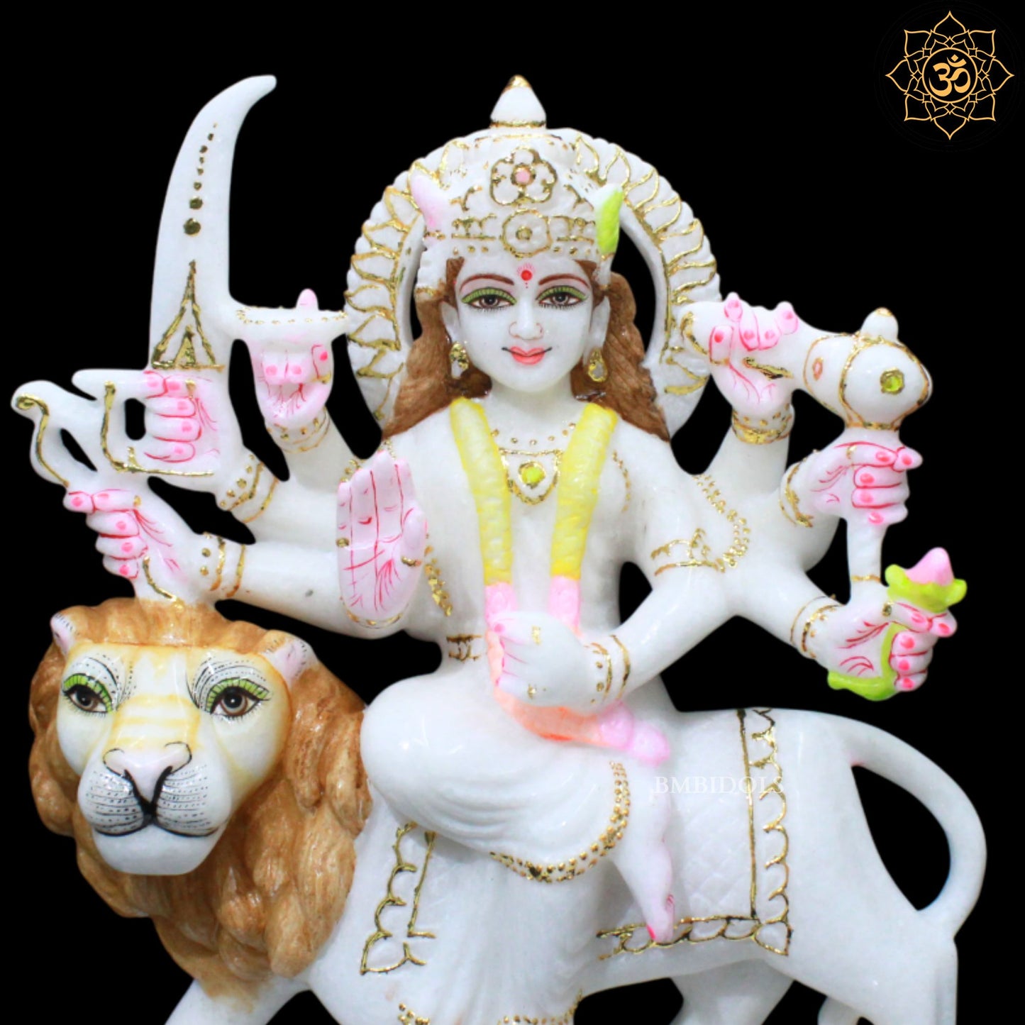 Durga Mata Marble Murti for Home Mandirs in 1feet