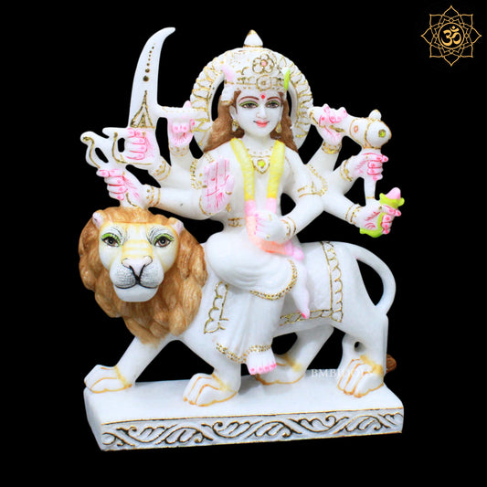 Durga Mata Marble Murti for Home Mandirs in 1feet