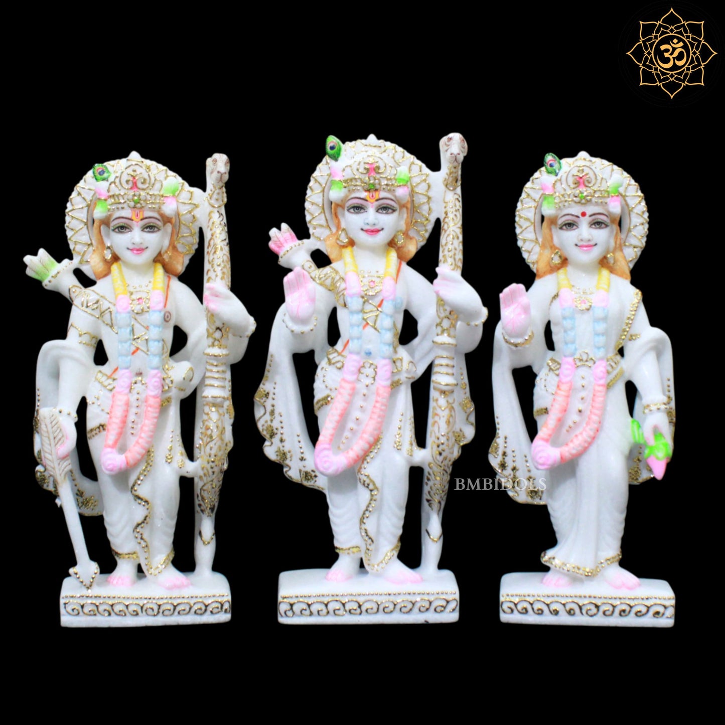Ram Darbar Marble Murti for Homes and Temples in 12inches in Makrana Marble
