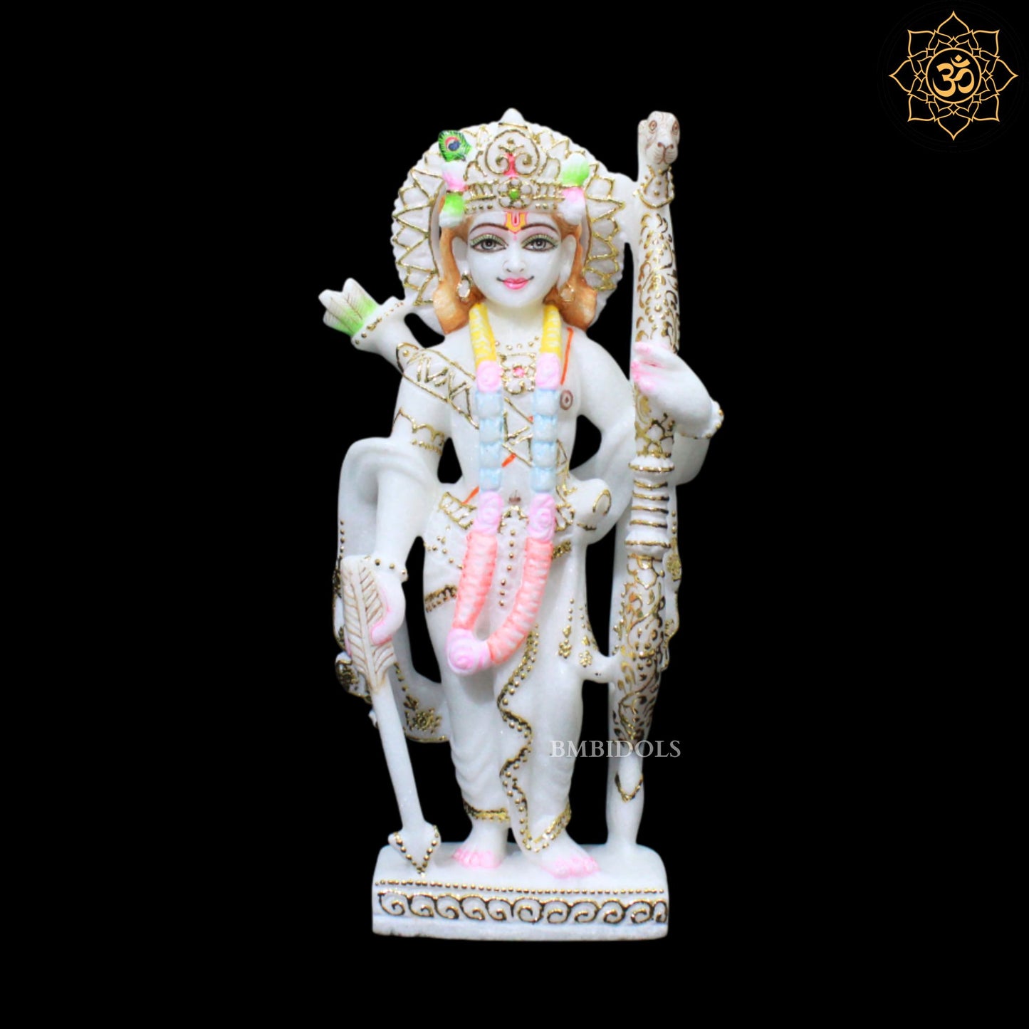 Ram Darbar Marble Murti for Homes and Temples in 12inches in Makrana Marble
