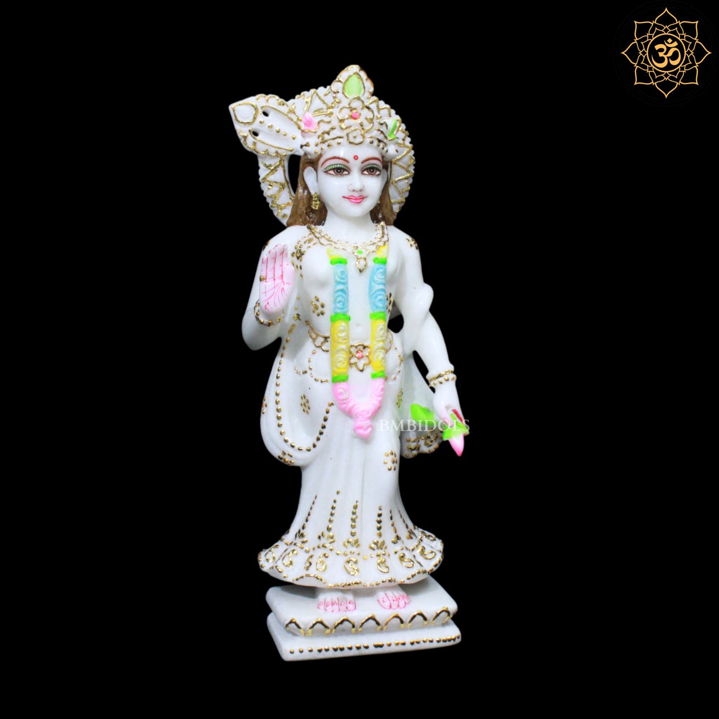 Marble Radha Krishna Bhagwan Murti in 12inches in Makrana Marble