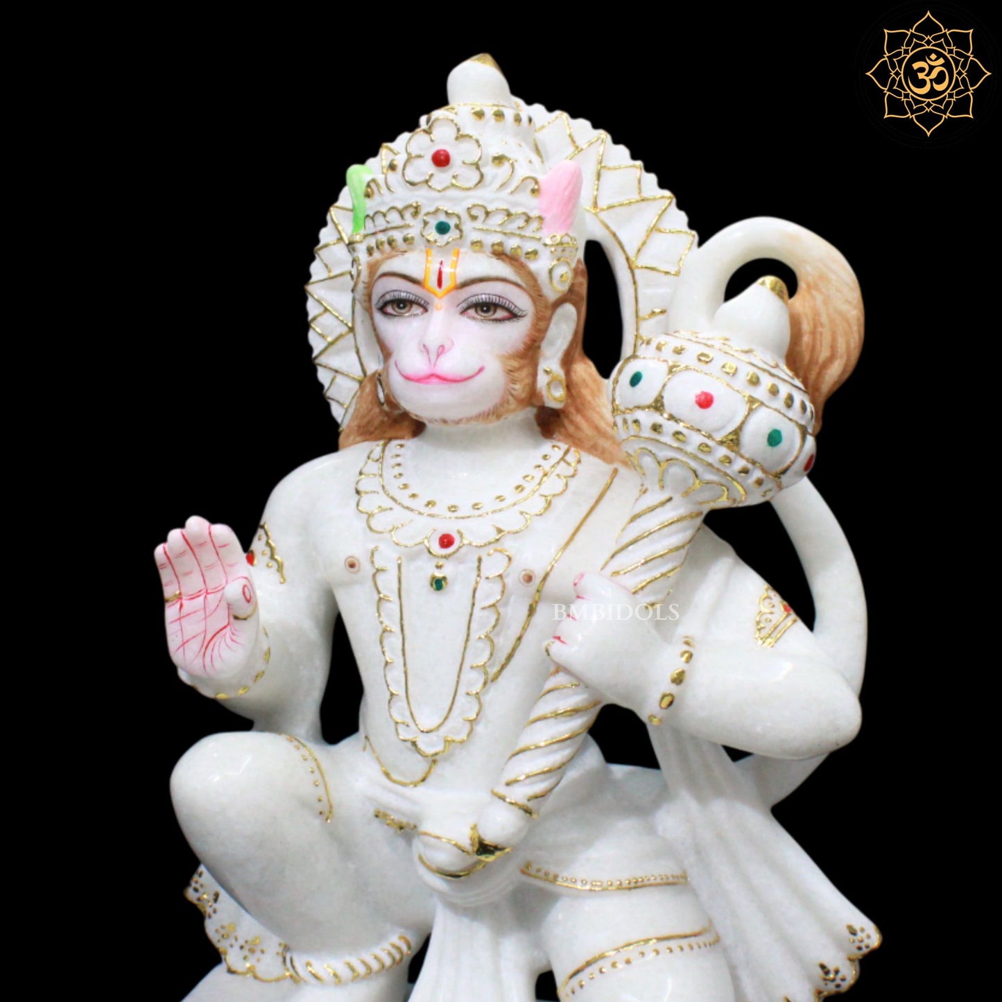 Ashirwad Hanuman Marble Murti for Homes and Temples in 15inches
