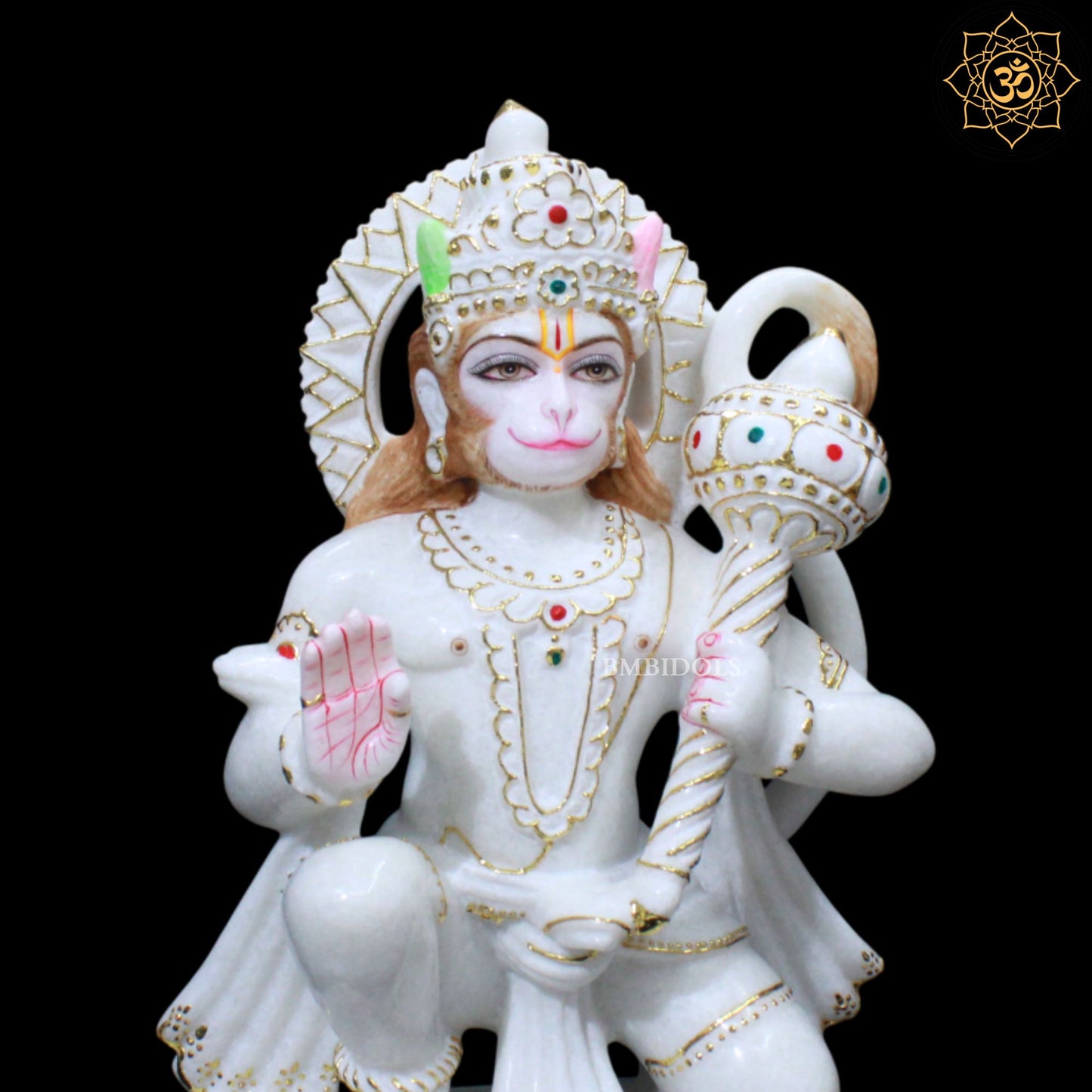 Ashirwad Hanuman Marble Murti for Homes and Temples in 15inches