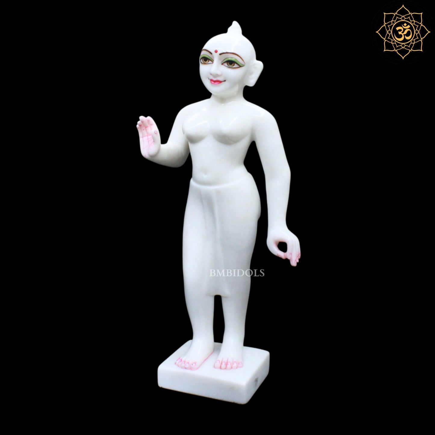 Marble Iskcon Radha Krishna Marble Idol in White Makrana Marble