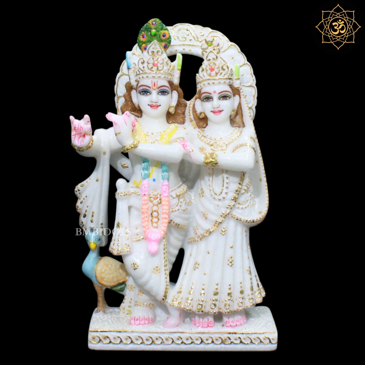 12inches Marble Radha Krishna Jugal Murti for Ghar Mandirs