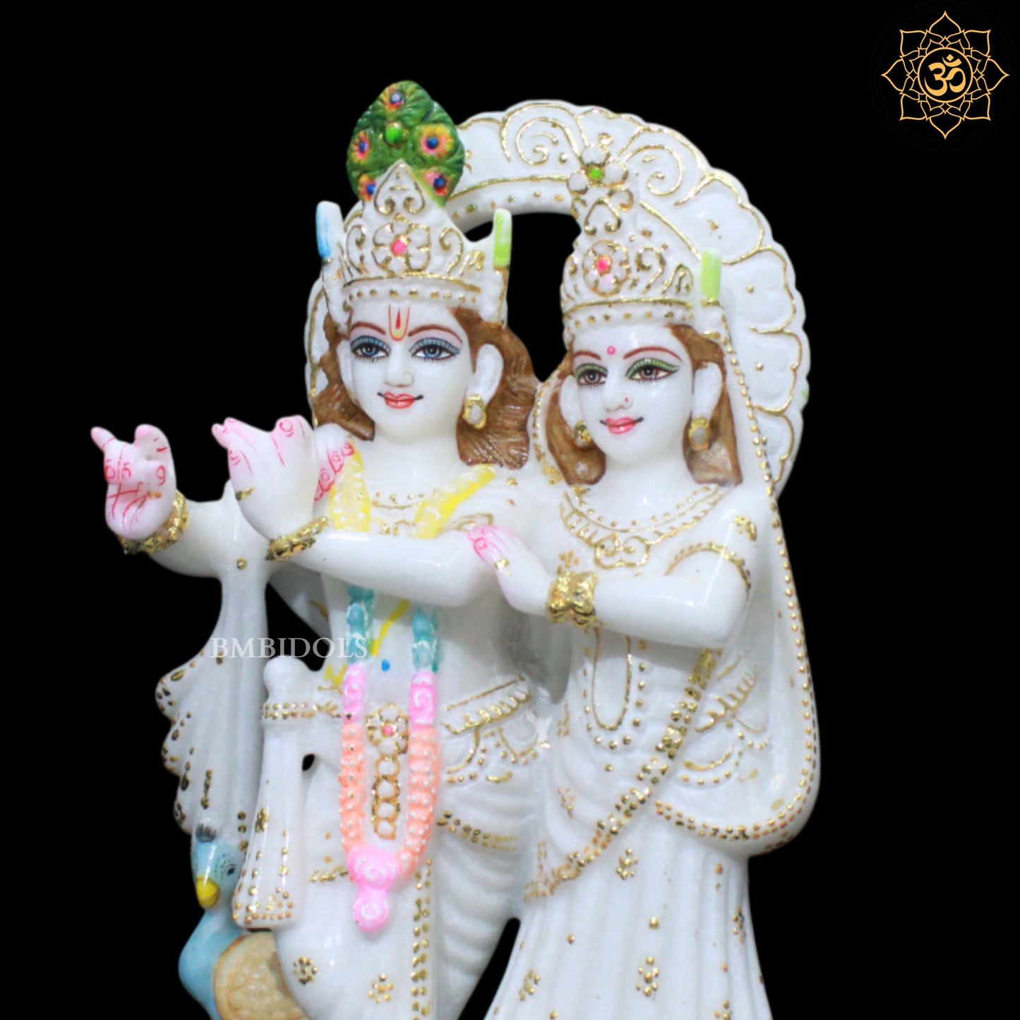 12inches Marble Radha Krishna Jugal Murti for Ghar Mandirs