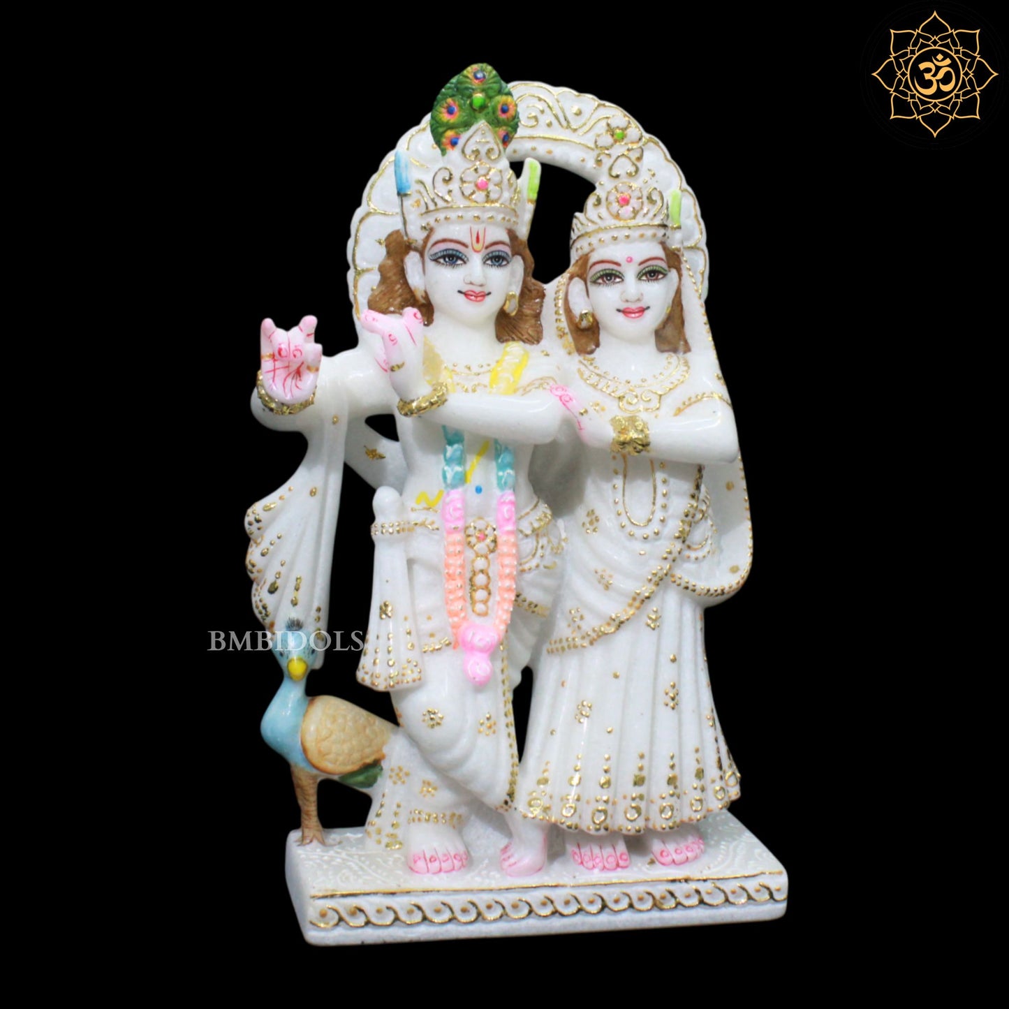 12inches Marble Radha Krishna Jugal Murti for Ghar Mandirs