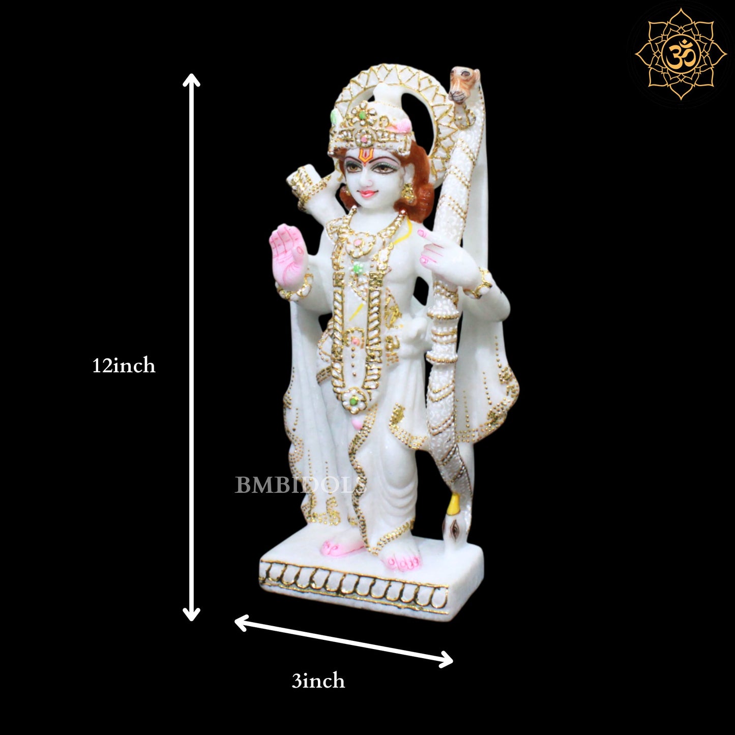Ram Darbar Marble Idol for Pooja in Ghar Mandirs in 1feet