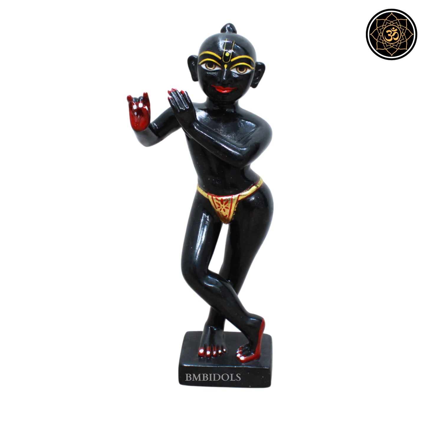 Marble Krishna Statue in Radha Raman Style in 12inches