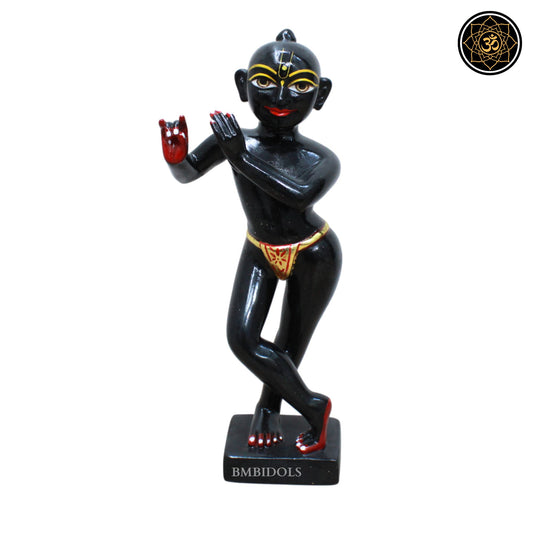 Marble Krishna Statue in Radha Raman Style in 12inches