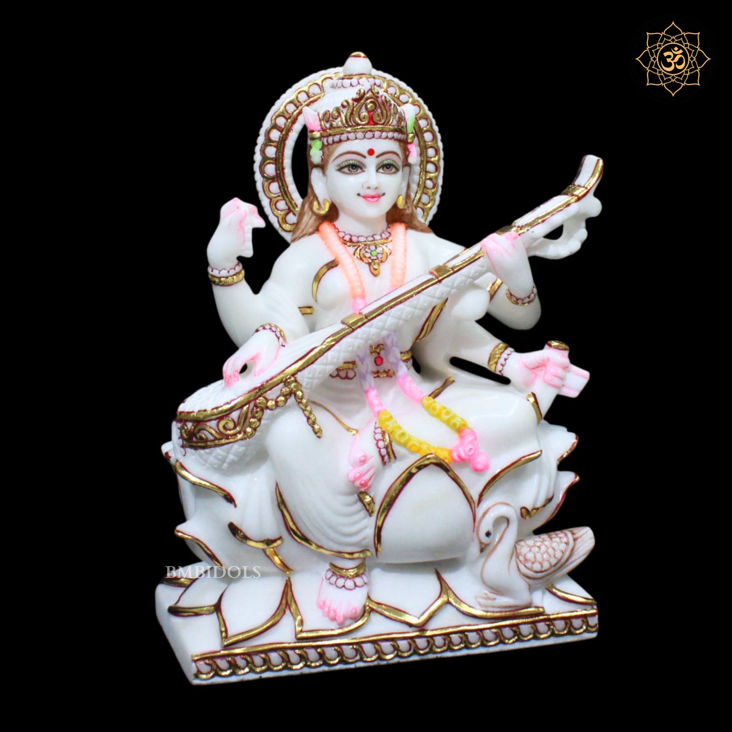 Saraswati Marble Murti for Homes and Temples in 1foot