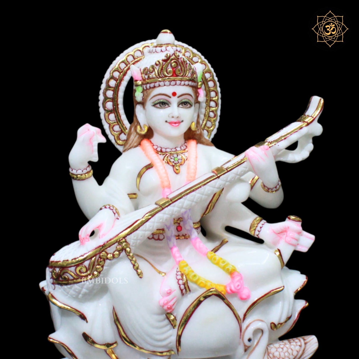 Saraswati Marble Murti for Homes and Temples in 1foot