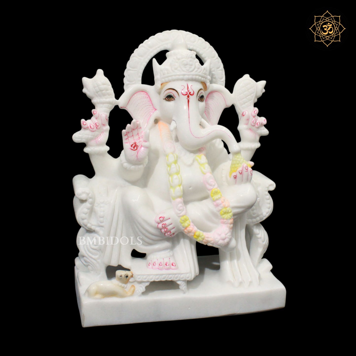 15inch Marble Ganpati Murti for Homes and Temples Makrana Marble