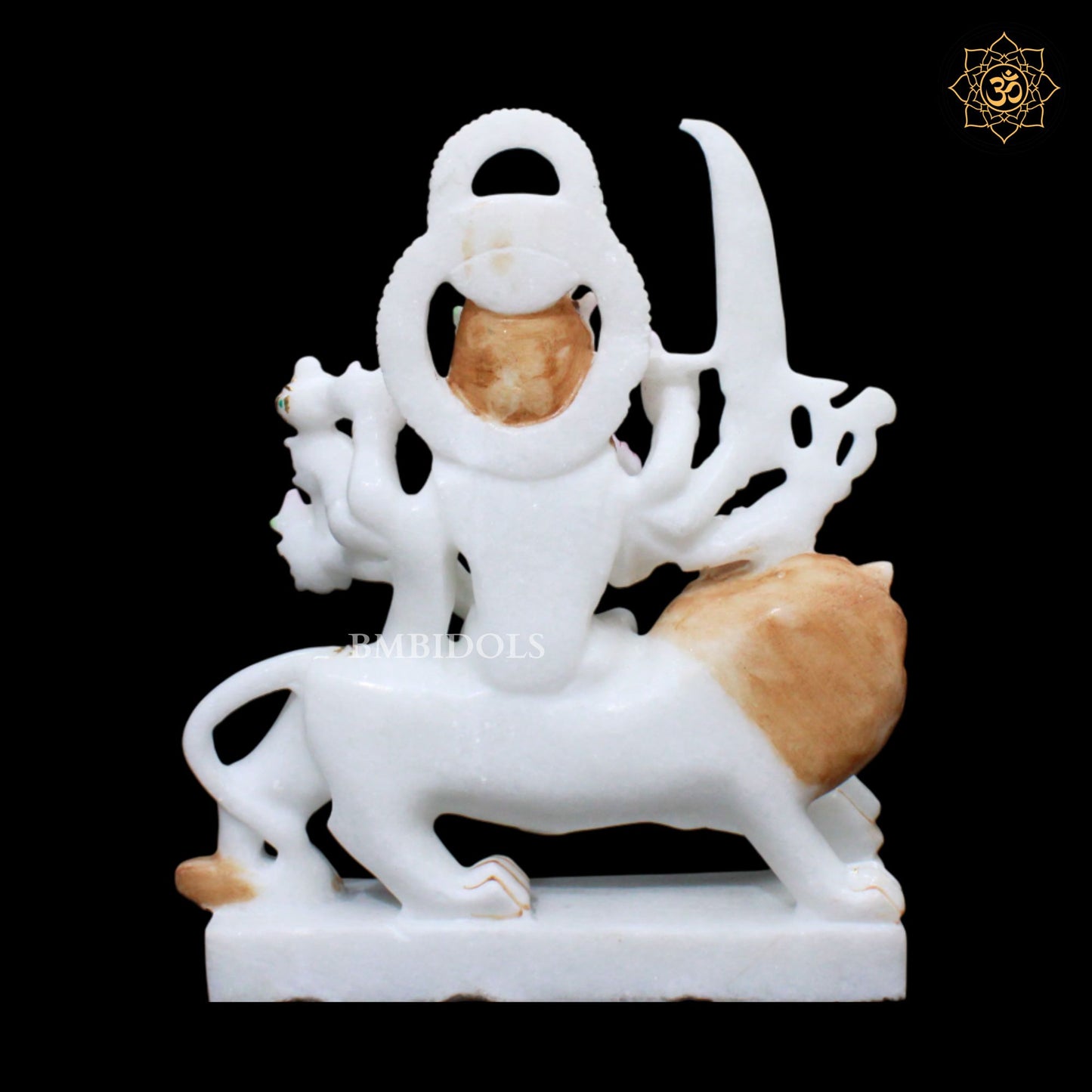 Marble Durga Maa Statue for Ghar Mandirs in 11inches