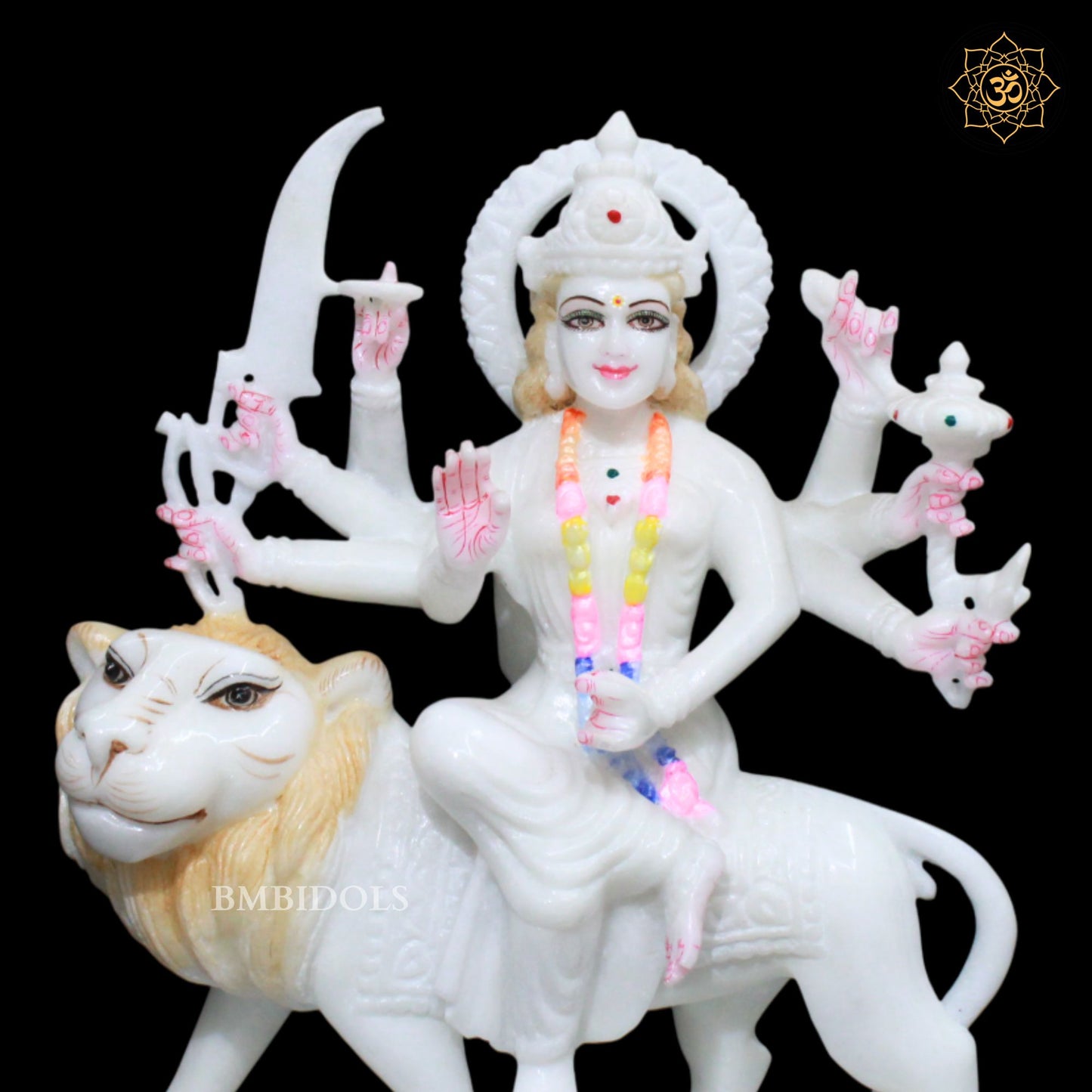 9inch Durga Marble Murti for Ghar Mandirs and Temples