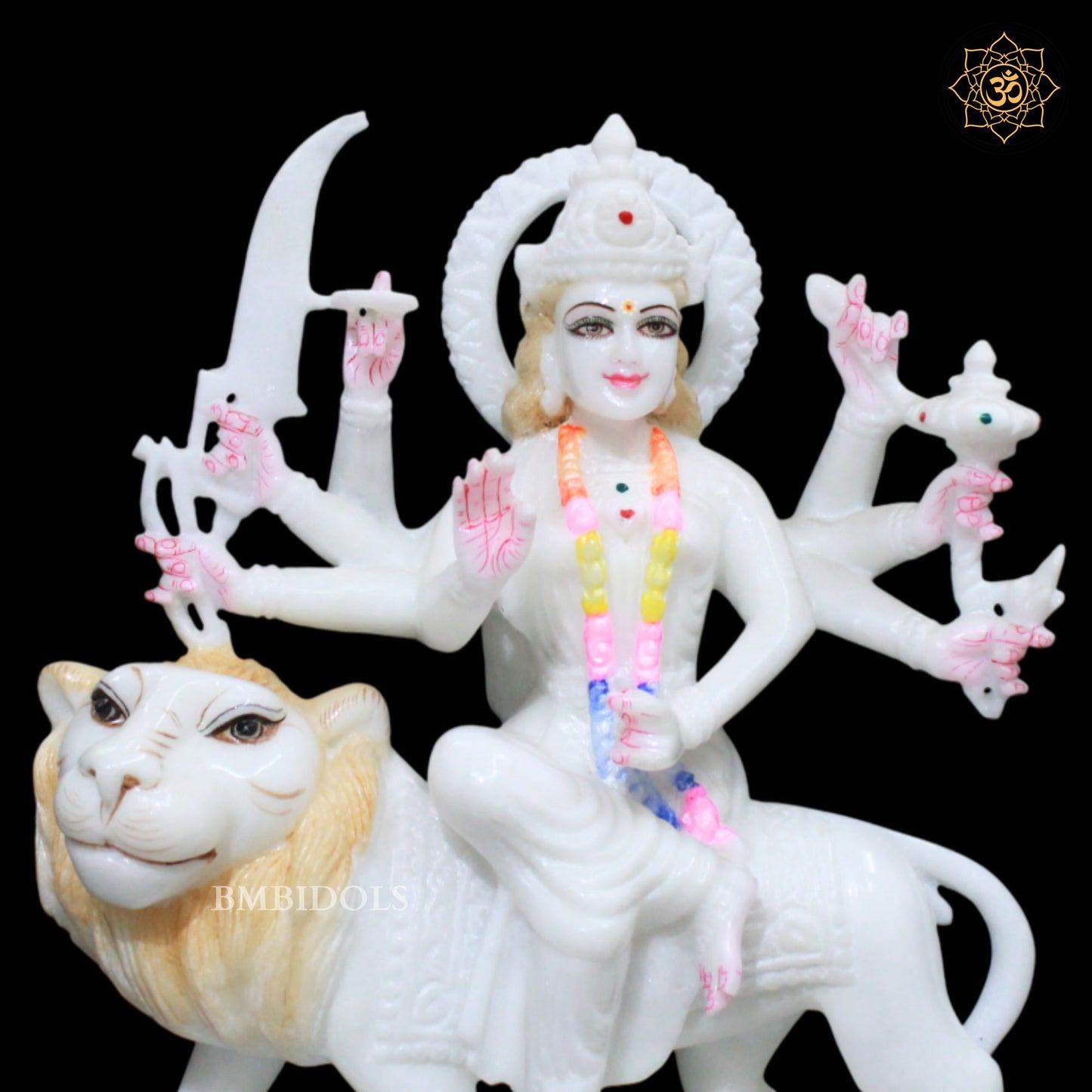 9inch Durga Marble Murti for Ghar Mandirs and Temples