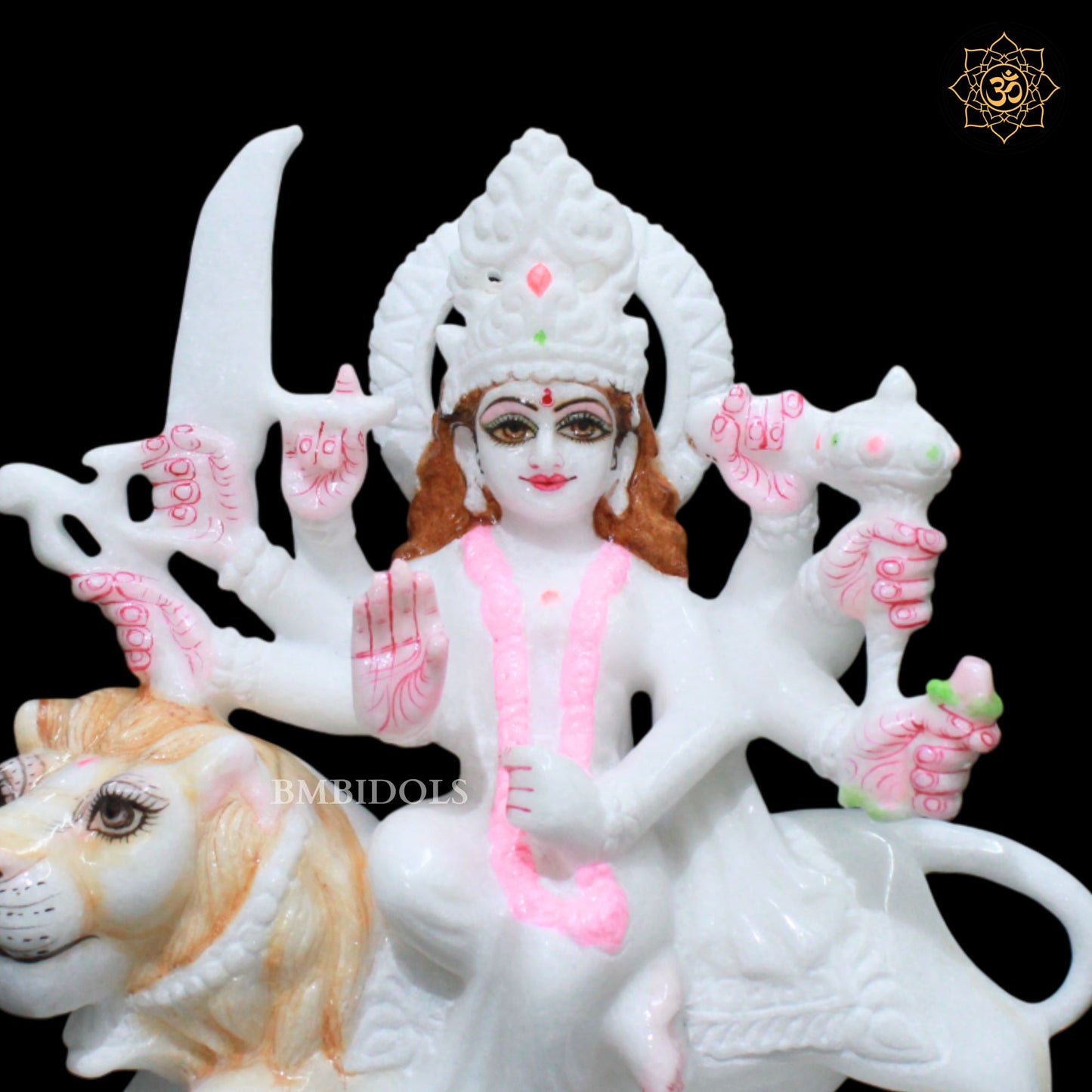 Durga Maa Marble Murti for Home Mandirs in 9inches