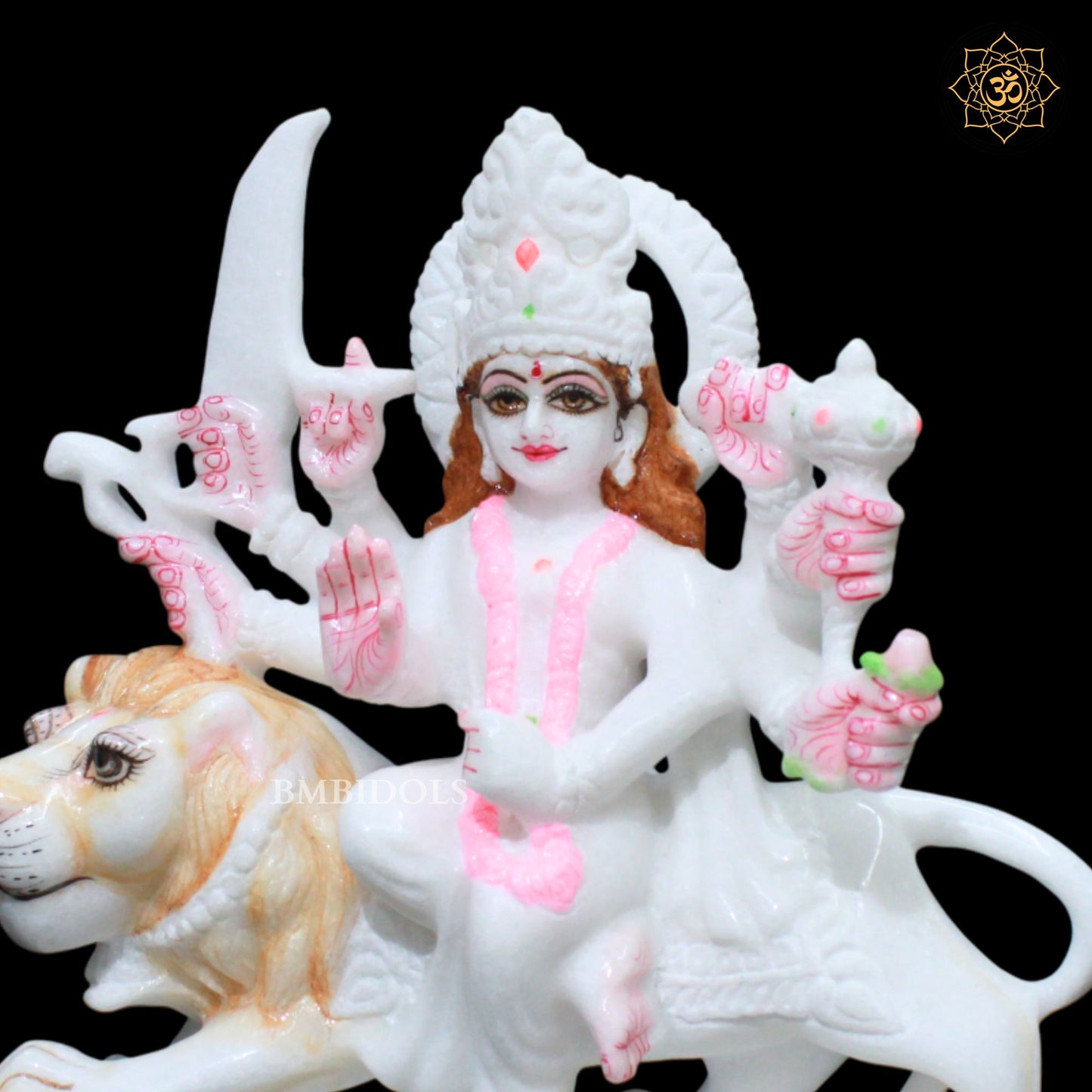 Durga Maa Marble Murti for Home Mandirs in 9inches