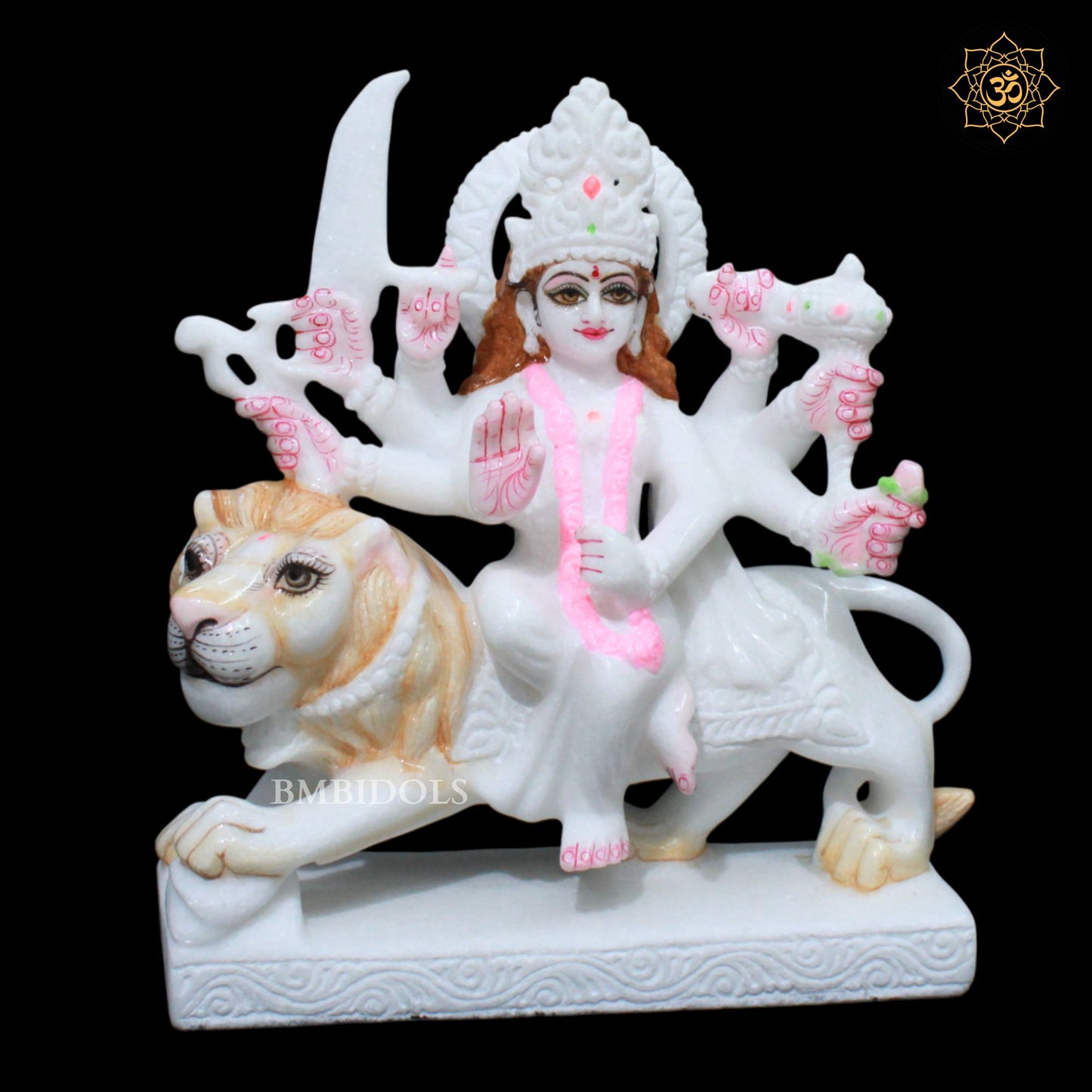 Durga Maa Marble Murti for Home Mandirs in 9inches
