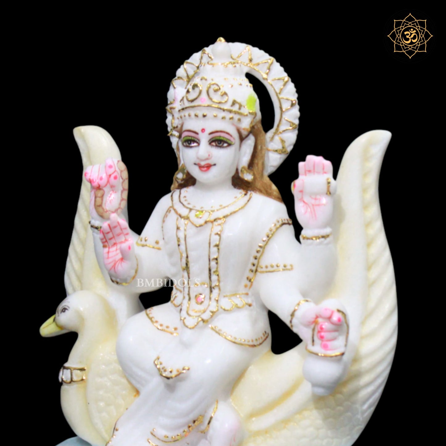 Brahmani Mata Marble Murti for Homes and Temples in 9inches
