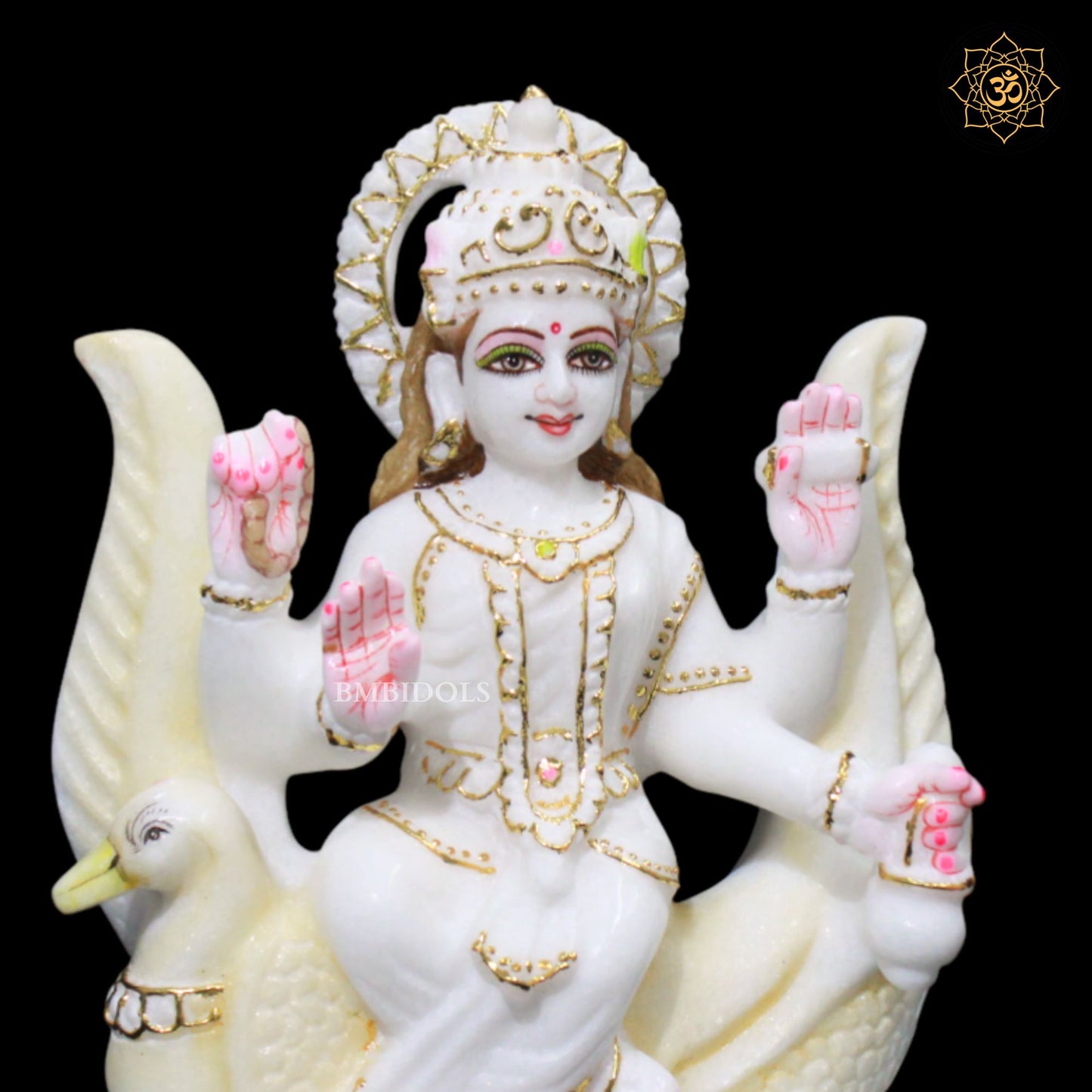 Brahmani Mata Marble Murti for Homes and Temples in 9inches