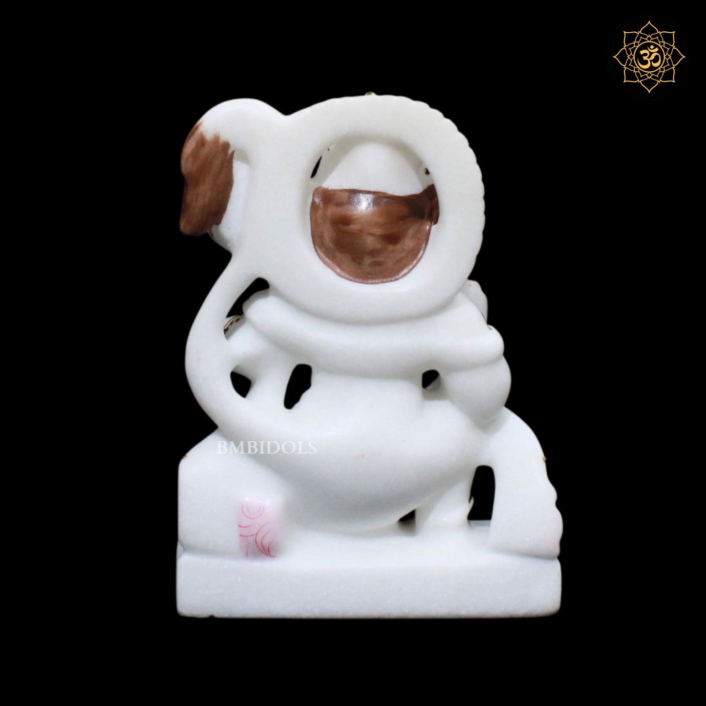 7inch Ashirwad Hanuman Murti in Makrana Marble for Ghar Mandir