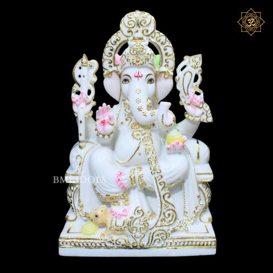 Special Marble Ganpati Murti for Ghar Mandirs in 15inches