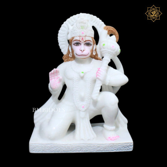 Ashirwad Hanuman Bhagwan Murti designed in Makrana Marble