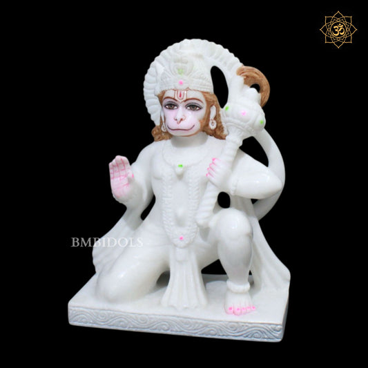 Ashirwad Hanuman Bhagwan Murti designed in Makrana Marble