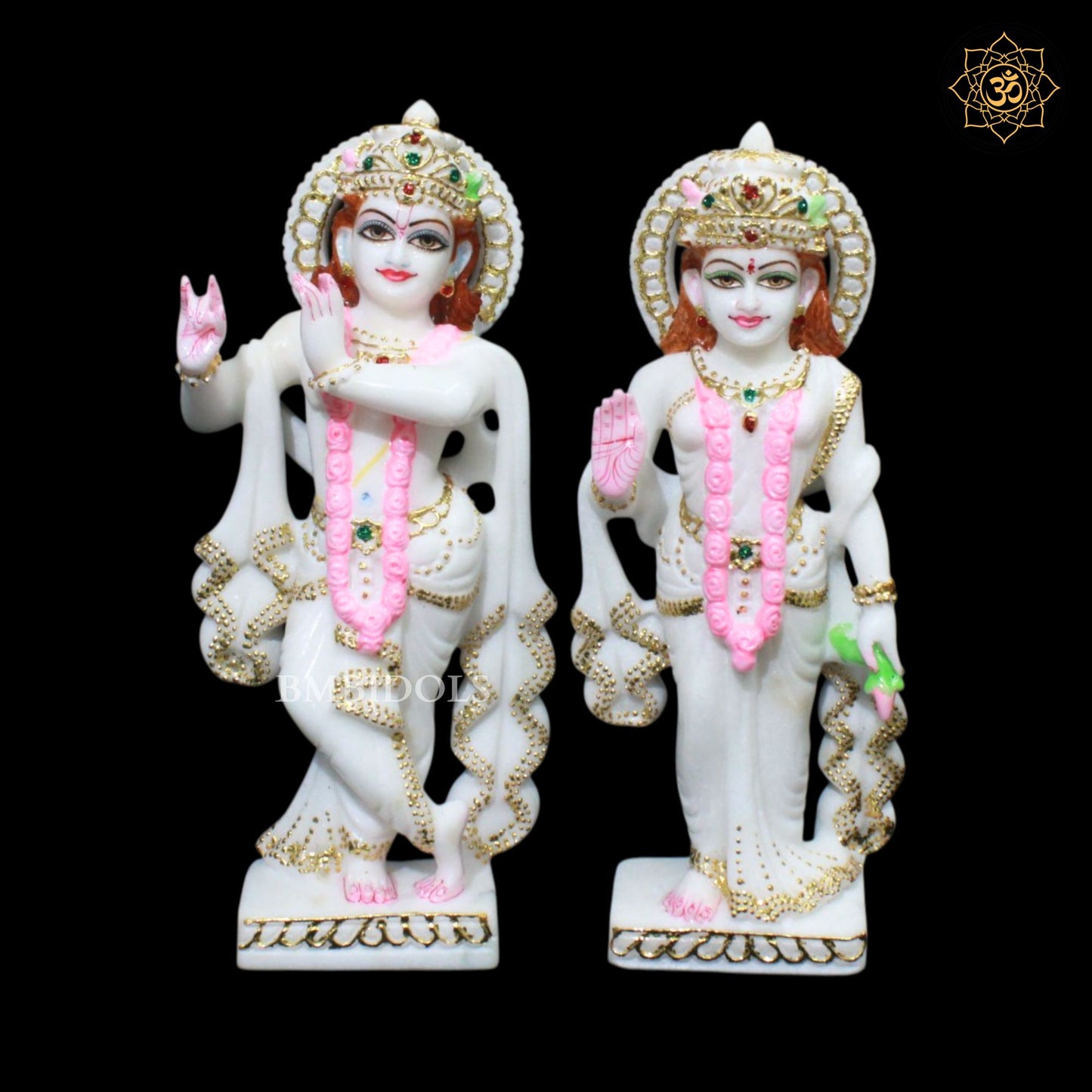 Radha Krishna Bhagwan Marble Murti in 1feet