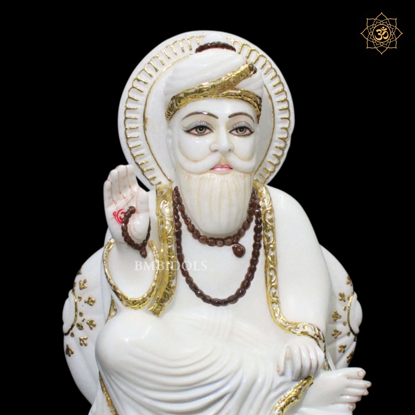 Marble Guru Nanak Dev Ji Murti in 12inches