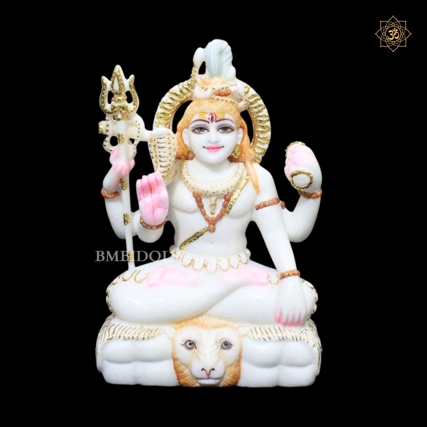 Shiva Marble Statue in Four Hands in Makrana Marble