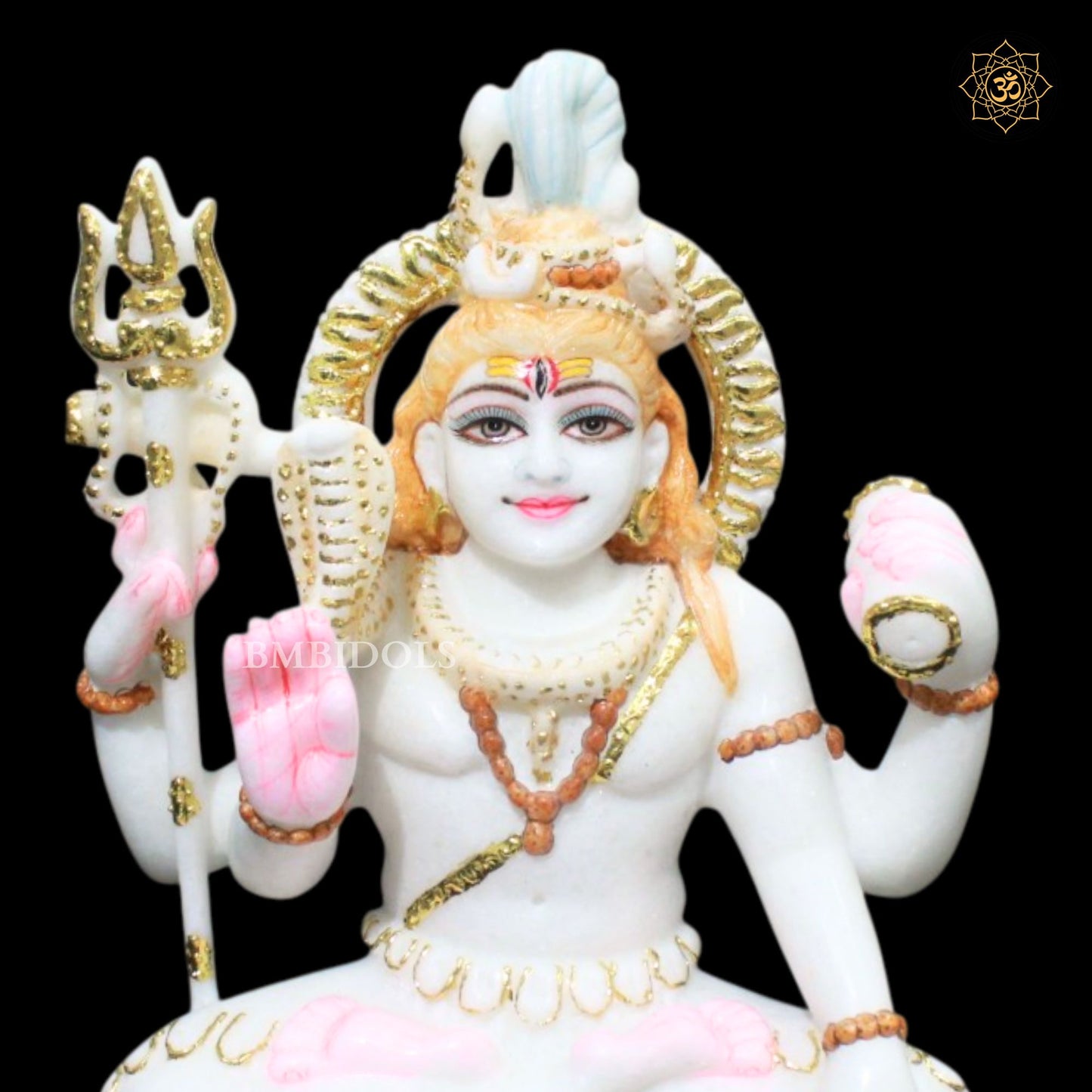 Shiva Marble Statue in Four Hands in Makrana Marble