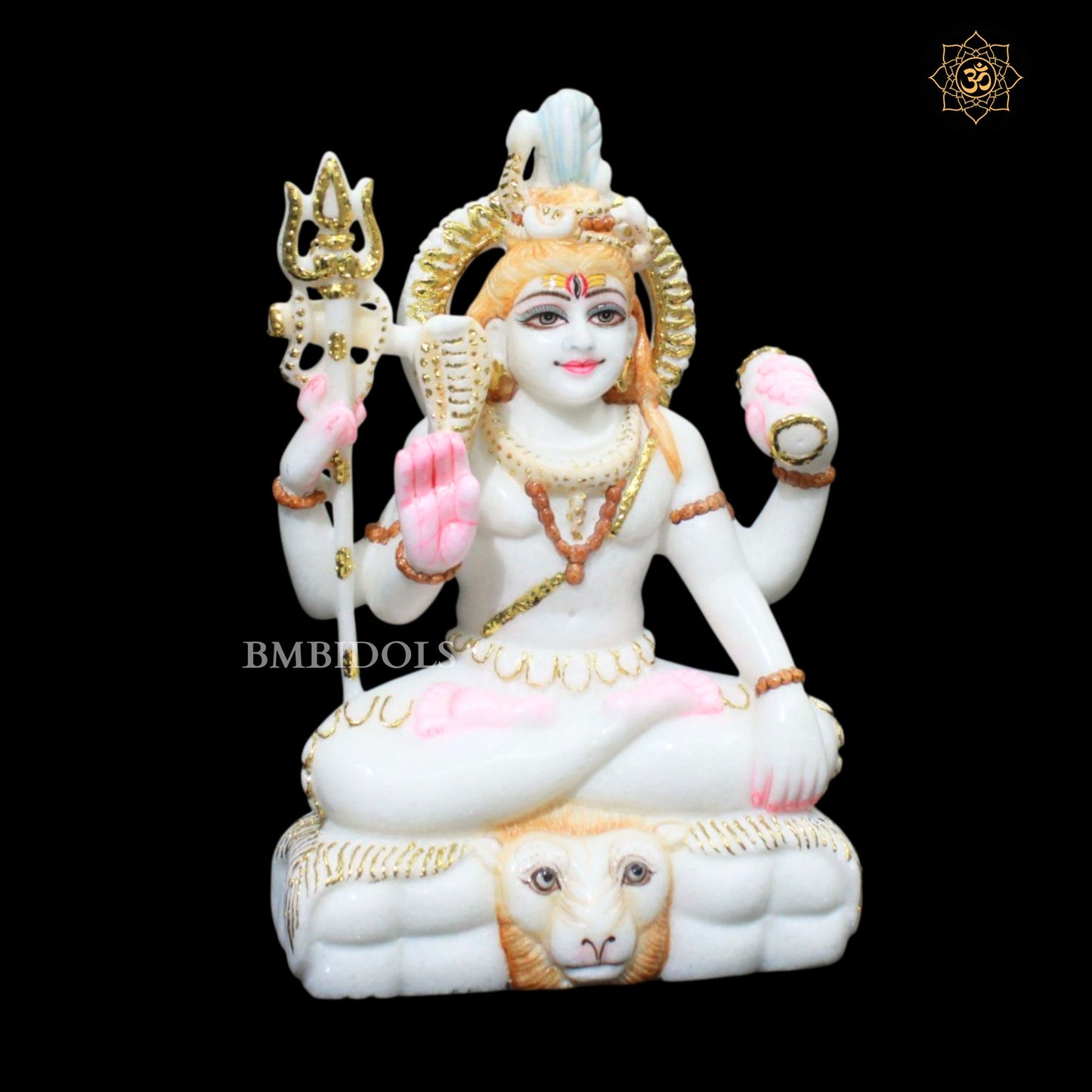 Shiva Marble Statue in Four Hands in Makrana Marble
