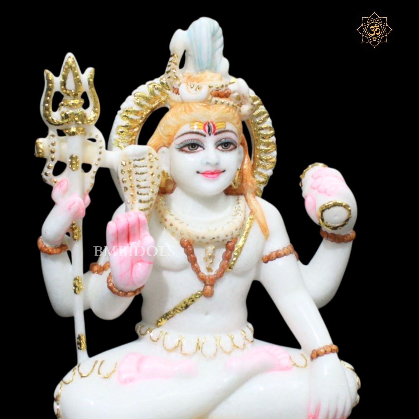 Shiva Marble Statue in Four Hands in Makrana Marble