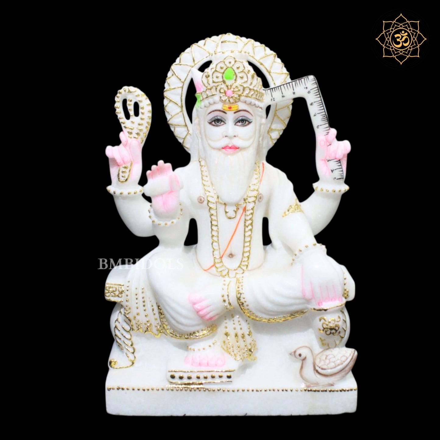 Vishwakarma Marble Murti in 12inches for Homes and Temples