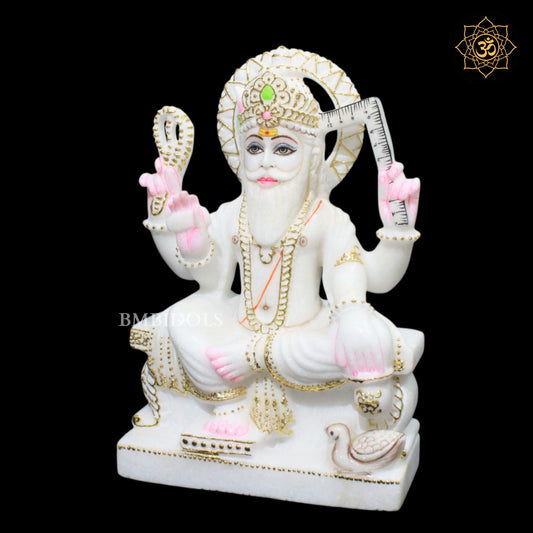 Vishwakarma Marble Murti in 12inches for Homes and Temples