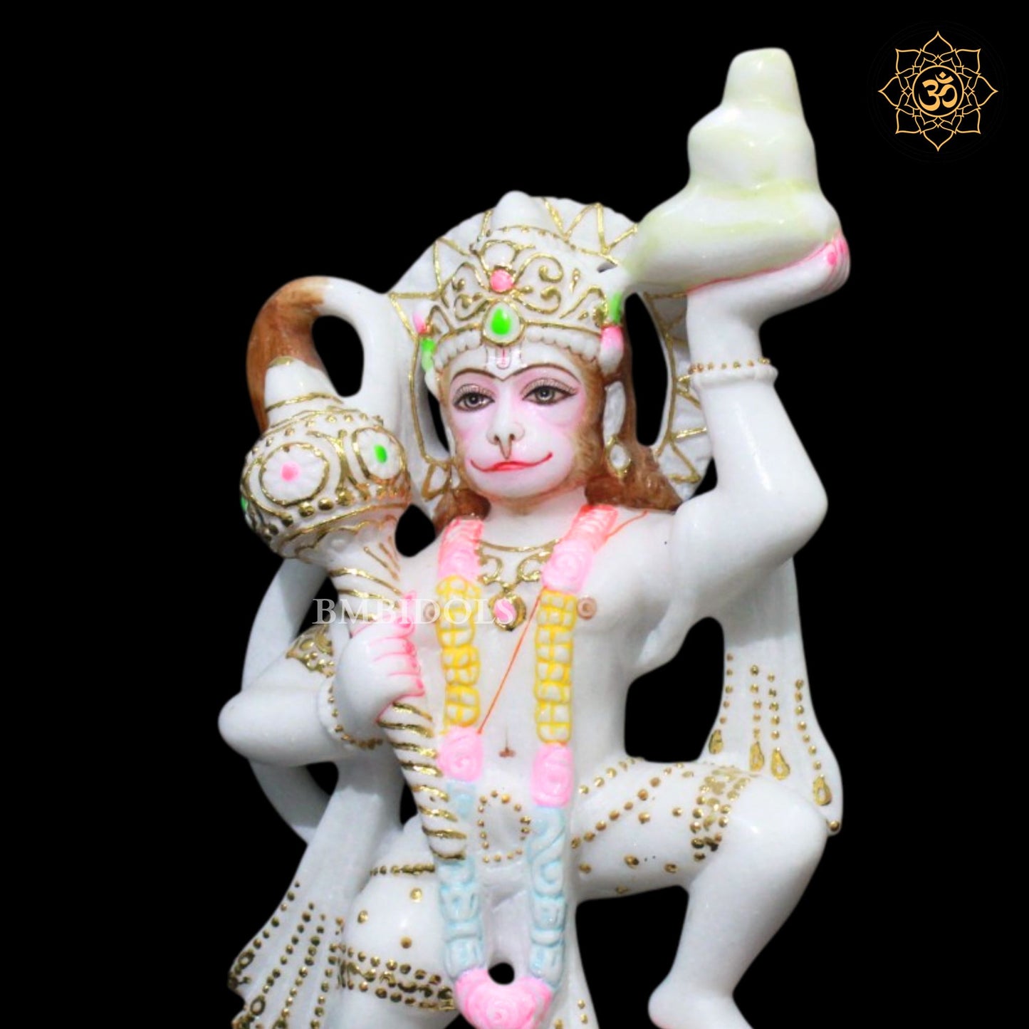 Veer Hanuman Marble Murti in 12inches in Makrana Marble