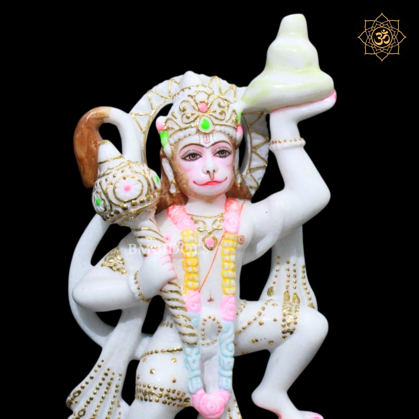 Veer Hanuman Marble Murti in 12inches in Makrana Marble