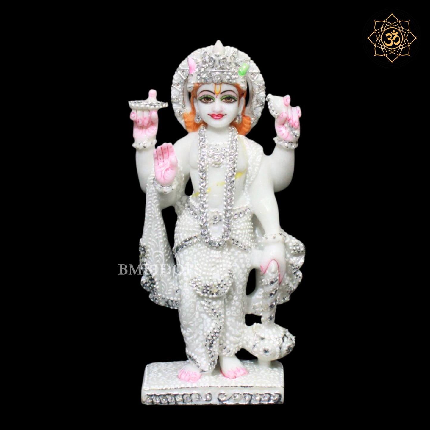 Lakshmi Narayan Marble Murti in 9inches for Homes and Temples