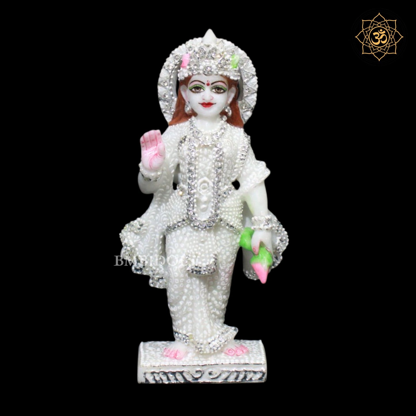 Lakshmi Narayan Marble Murti in 9inches for Homes and Temples