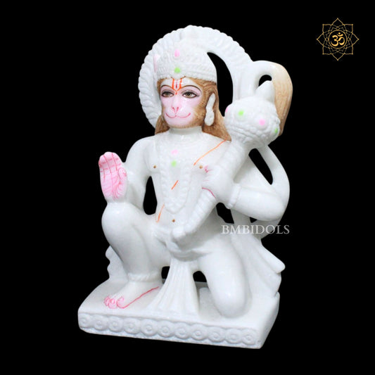 1feet Hanuman Marble Murti in Makrana Marble