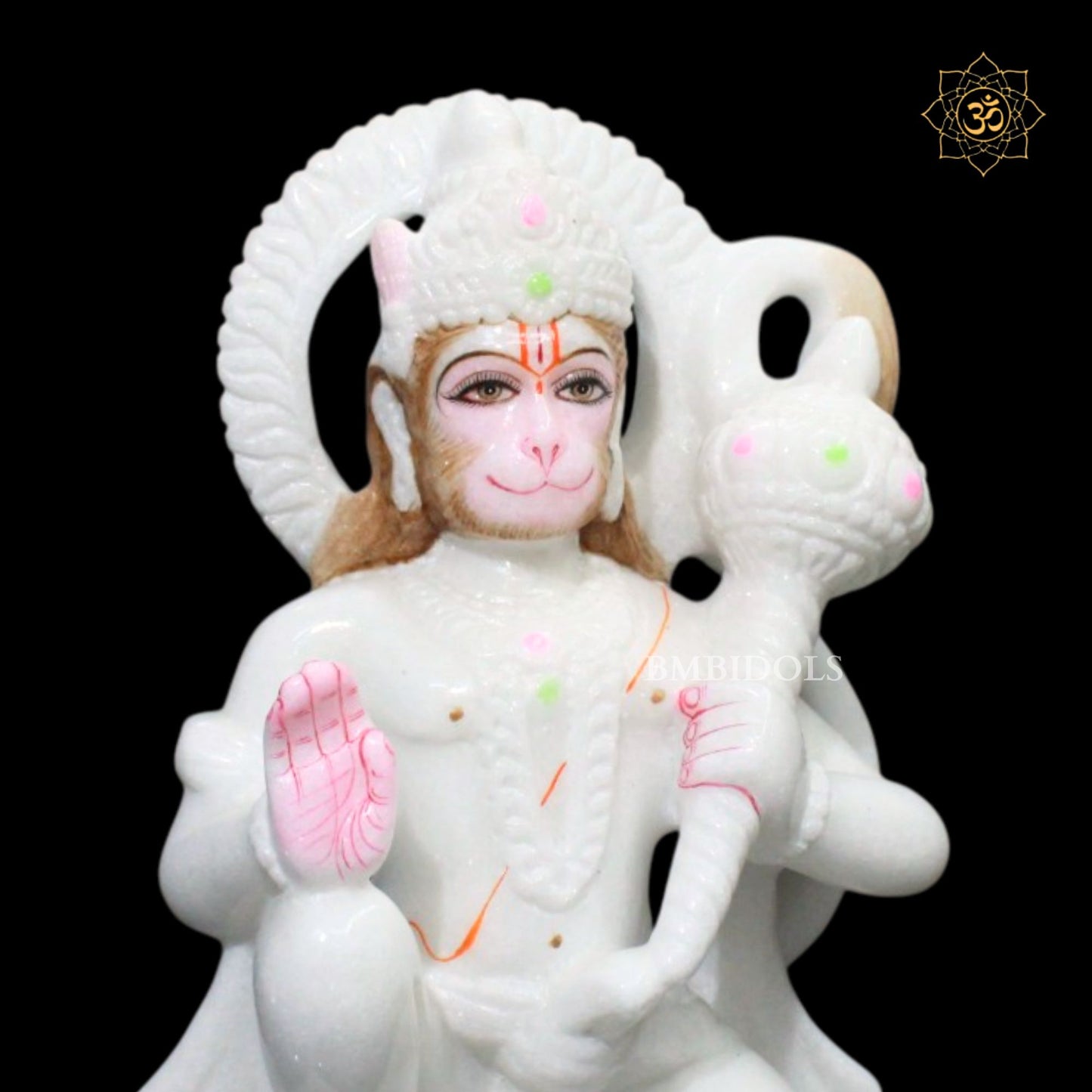 1feet Hanuman Marble Murti in Makrana Marble