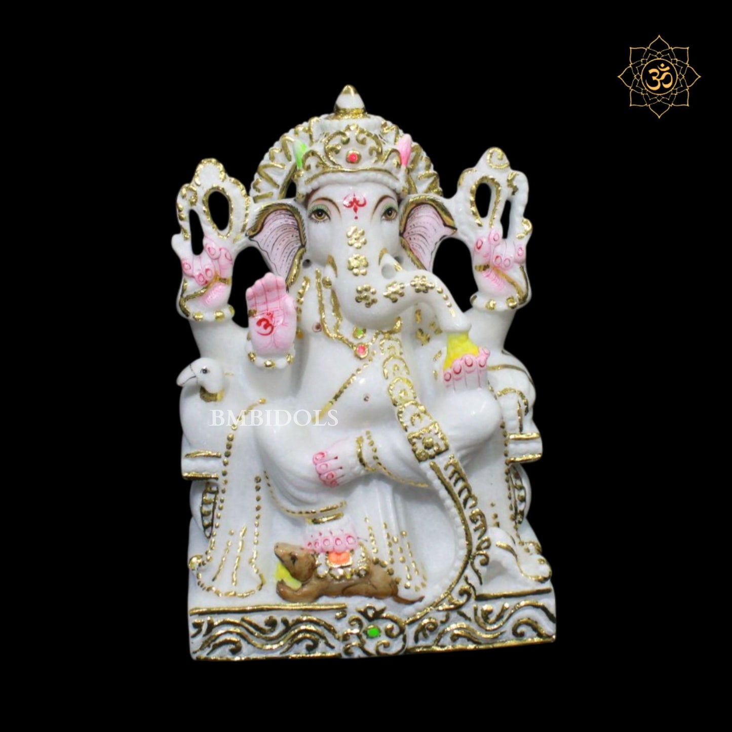 9inch Marble Ganpati Statue in Makrana Marble