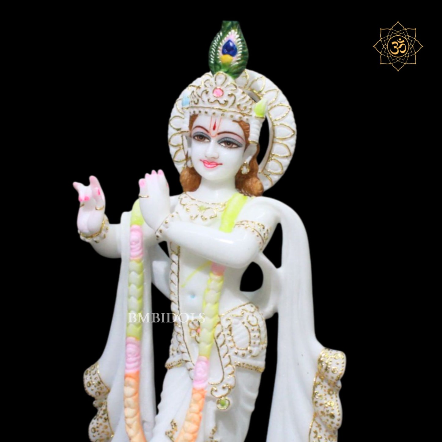 1.5 feet Marble Radha Krishna Murti in Makrana Marble