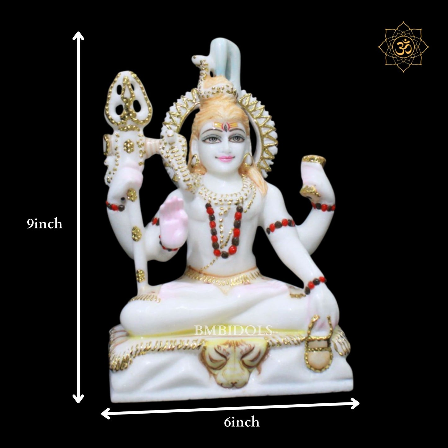 Shiva Statue in Makrana Marble in 9inches