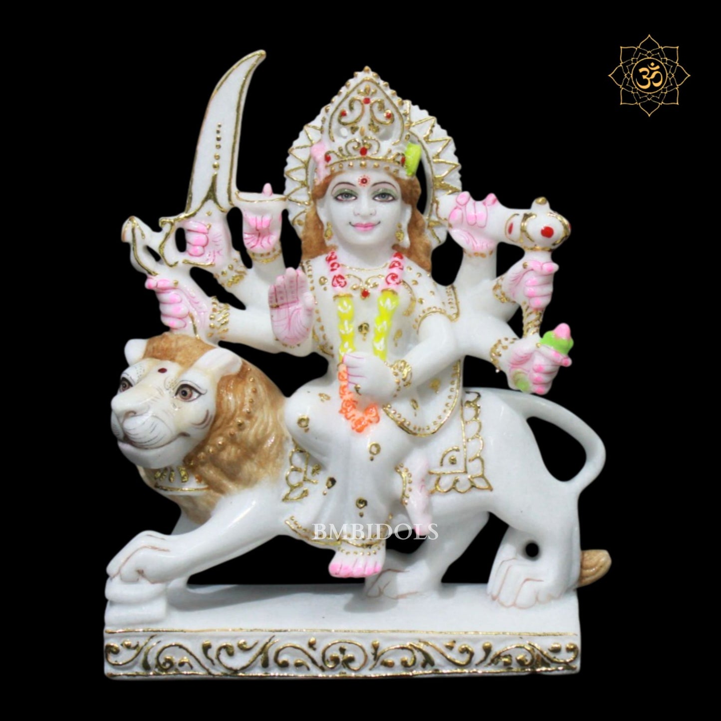 Marble Durga Maa Murti in 9inches