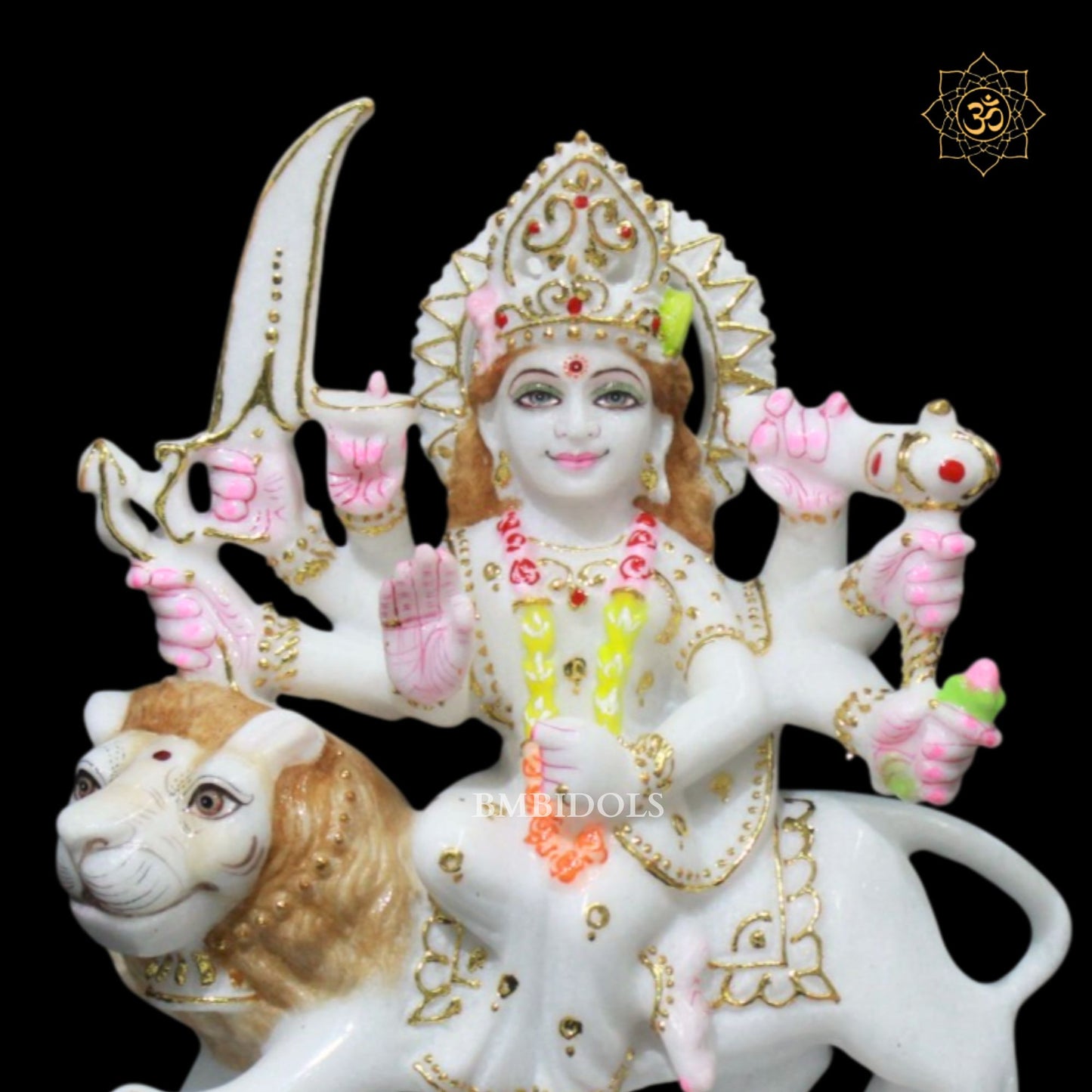 Marble Durga Maa Murti in 9inches