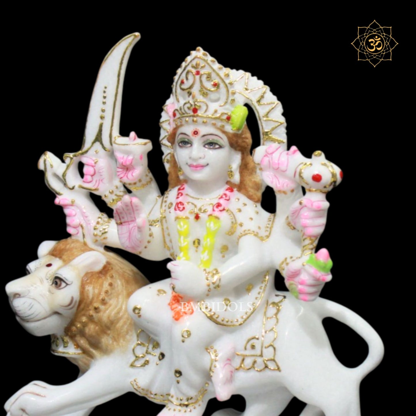 Marble Durga Maa Murti in 9inches